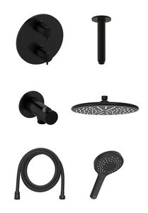 Concealed Silhouet HS2 - Complete concealed shower system (Matt black)