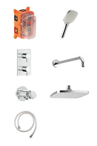 Pine HS 1 - Complete concealed shower system (Chrome/Silverhose)
